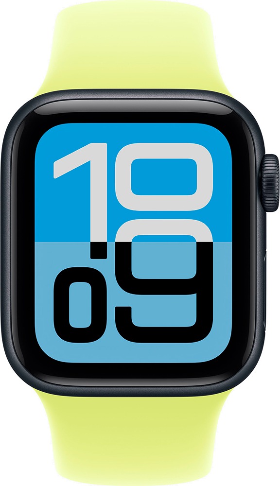 Умные часы Apple Watch SE 3 40 мм, GPS, Midnight Aluminium Case with Neon Yellow Sport Band, Полуночный черный/Неоново-желтый детальное изображение - 2