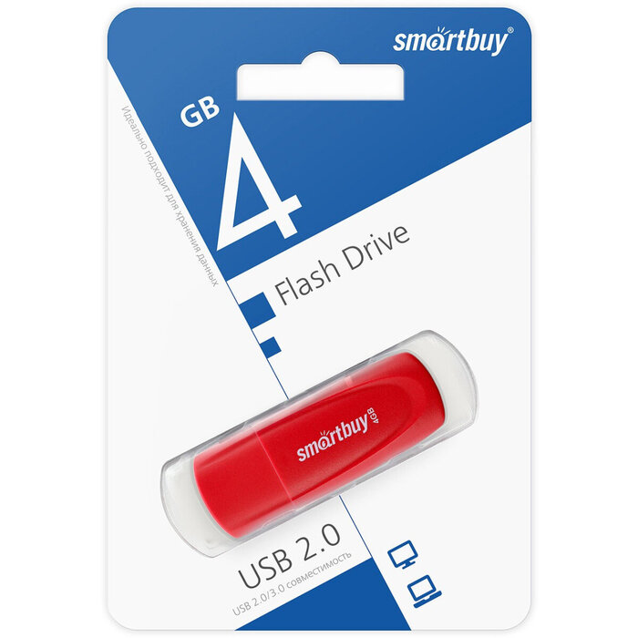 USB Flash накопитель SmartBuy Scout (SB004 ГБ2SCR) 4 ГБ, красный №3