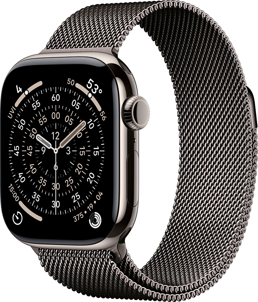 Умные часы Apple Watch Series 11 42 мм, Natural Titanium Case with Natural Milanese Loop, GPS + Cellular, Серебристый детальное изображение - 2