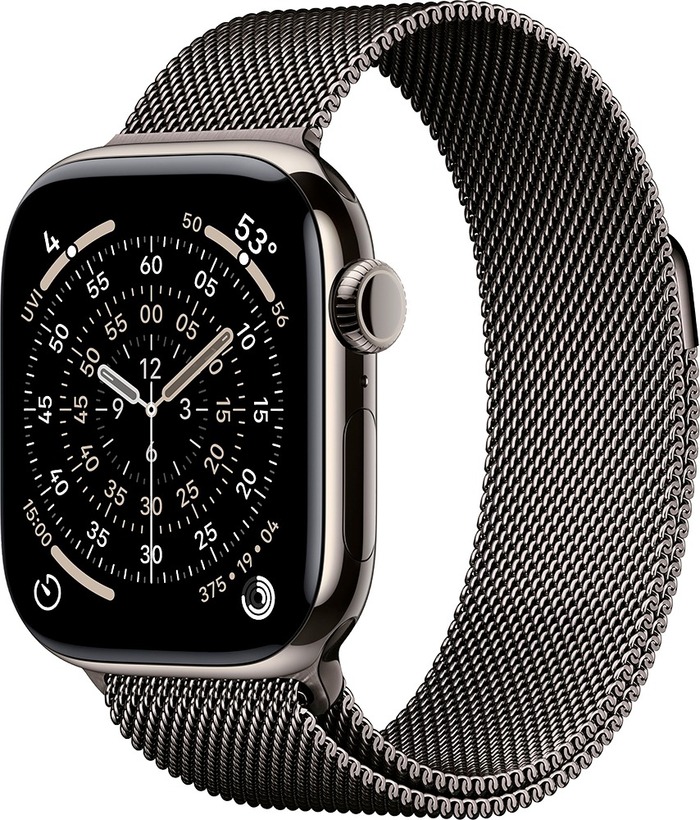 Умные часы Apple Watch Series 11 42 мм, Natural Titanium Case with Natural Milanese Loop, GPS + Cellular, Серебристый №2