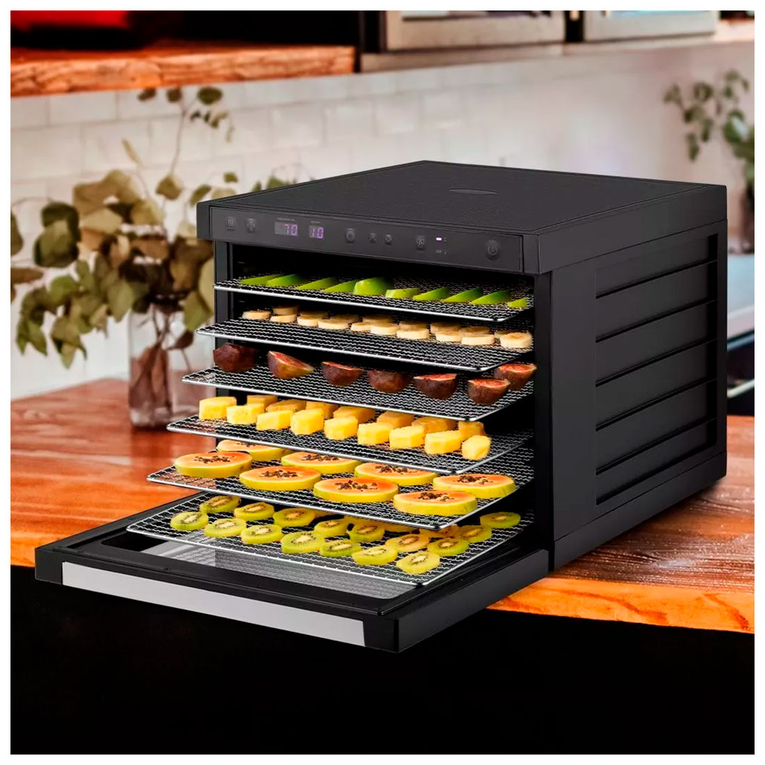 Сушилка для овощей Kitfort КТ-1962, 1000 Вт, Черный детальное изображение - 2