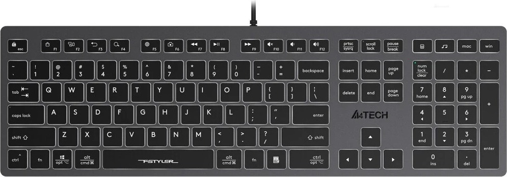 Клавиатура A4Tech Fstyler FX60H, Серый детальное изображение - 6