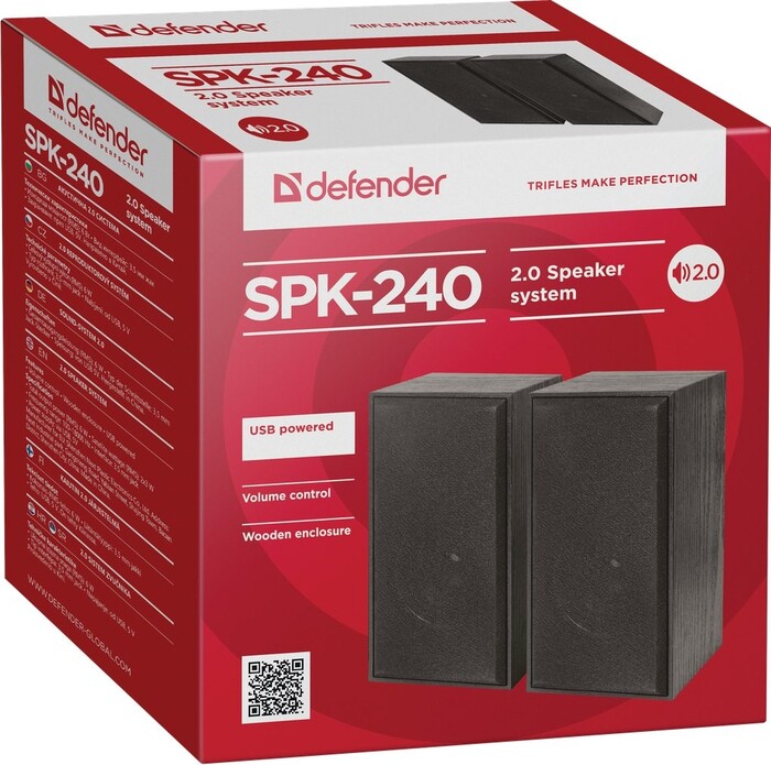 Компьютерные колонки Defender SPK-240, Черный №6