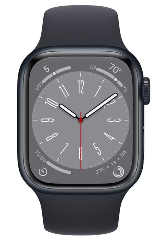 Умные часы Apple Watch Series 8 Midnight Aluminum, Midnight Sport Band 45 мм, Темная ночь №2