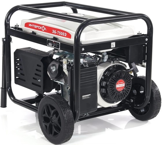 Генератор бензиновый ИНТЕРСКОЛ ЭБ-7500Э 796.0.0.40, 6 кВт, Белый детальное изображение - 5
