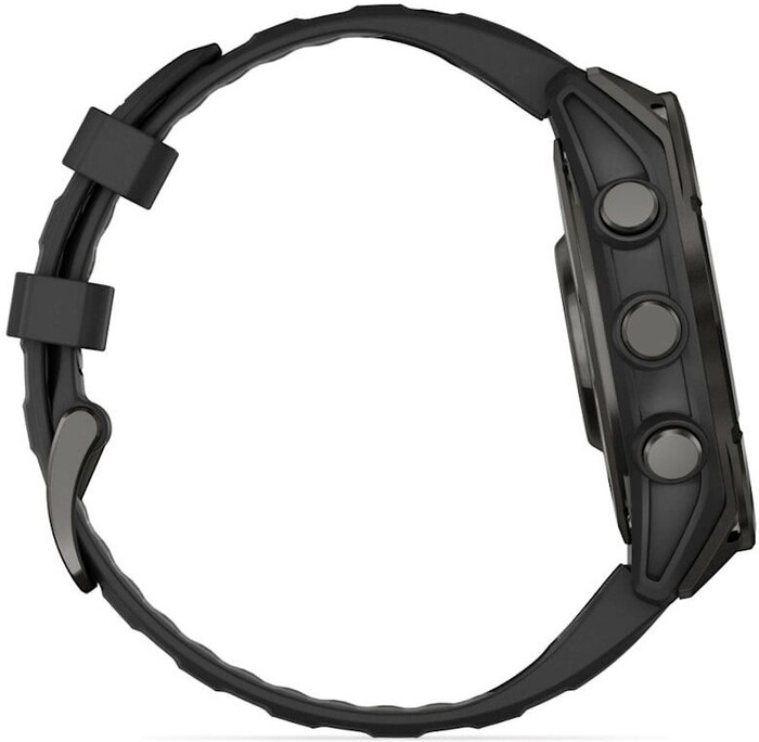Смарт-часы Garmin Fenix 8 AMOLED, 51 мм, серый, черный силиконовый ремешок №2