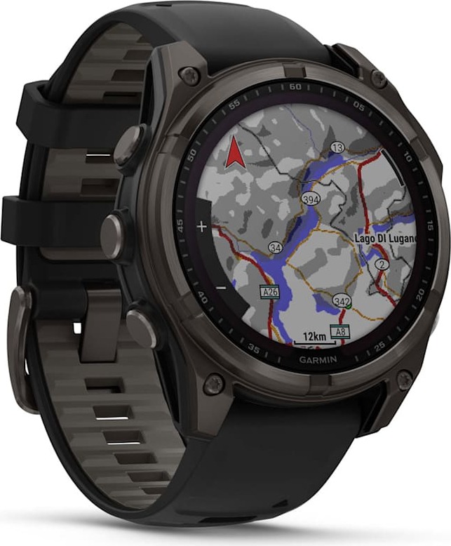 Смарт-часы Garmin Fenix 8 Solar Sapphire DLC, 47 мм, титановый угольно-серый с черным ремешком детальное изображение - 7