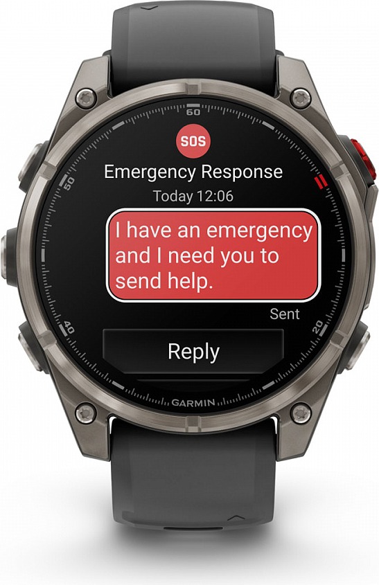 Смарт-часы Garmin fenix 8 Pro AMOLED, 47 мм, серебристо-серый, графитово-черный силиконовый ремешок детальное изображение - 7