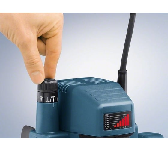 Фрезер Bosch GOF 1300 CE 0.601.613.608, 1300 Вт, Голубой детальное изображение - 2