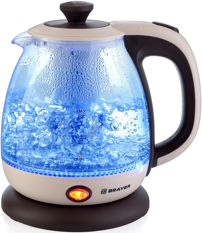 Электрический чайник Brayer BR1046 1 л, Бежевый №4