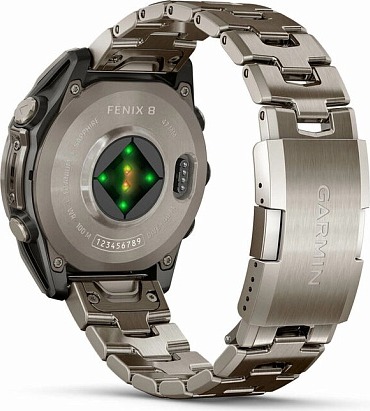 Смарт-часы Garmin Fenix 8 AMOLED Sapphire DLC, 47 мм, Титановый светло-серый, титановый ремешок детальное изображение - 7