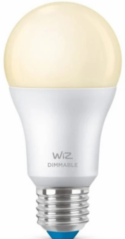 Умная лампочка WiZ E27 60W, 8 Вт, 806 Лм, Белый детальное изображение - 1