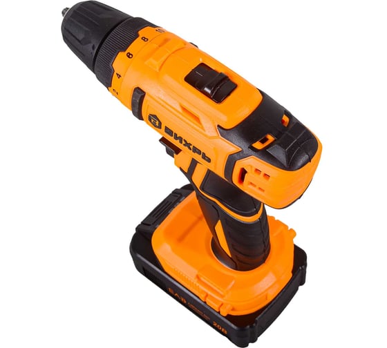 Аккумуляторная дрель-шуруповерт Вихрь ДА-20Л-2КА, 42 Нм, 20 В детальное изображение - 5