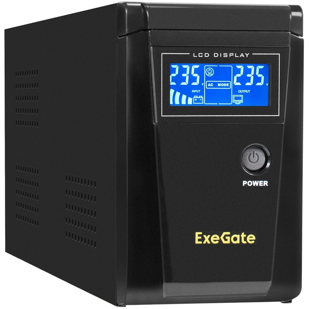 ИБП ExeGate SineTower SZ-600.LCD.AVR.1SH + DTM 1255 (55Ач) детальное изображение - 2