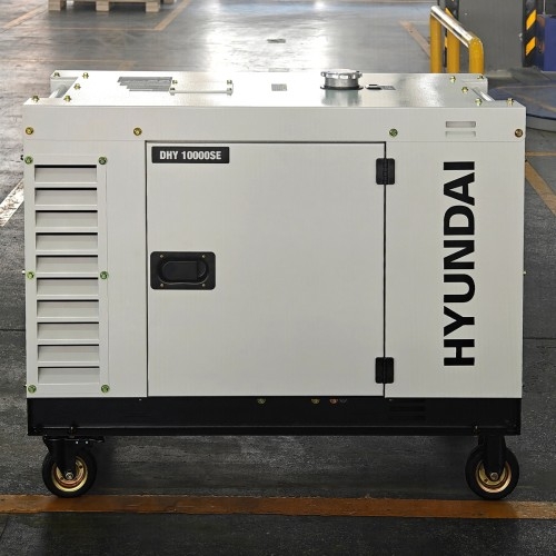 Генератор дизельный с воздушным охлаждением HYUNDAI DHY 10000SE, в кожухе, 8 кВт, Белый детальное изображение - 2