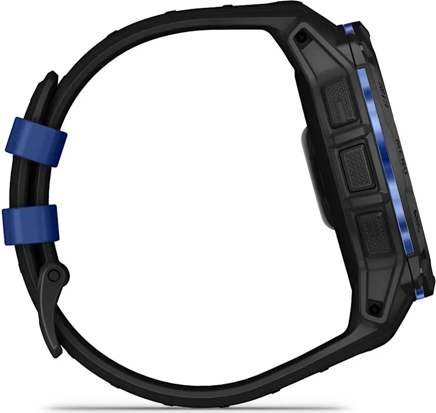 Смарт-часы Garmin Instinct 3 Amoled Black with Black/Bolt Blue Silicone Limited edition, 50 мм, Черный/Синий детальное изображение - 3