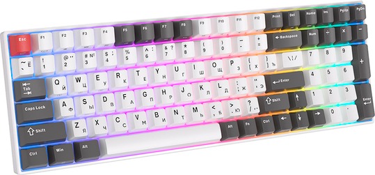Клавиатура Royal Kludge RK100, Red Switch, Белый детальное изображение - 3