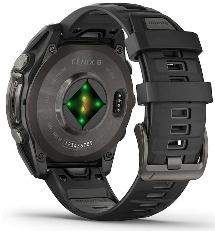 Смарт-часы Garmin Fenix 8 AMOLED, 51 мм, серый, черный силиконовый ремешок детальное изображение - 3