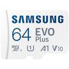 Карта памяти Samsung EVO Plus MicroSD + SD адаптер (MB-MC64SA), 64 Гб вариант - 1