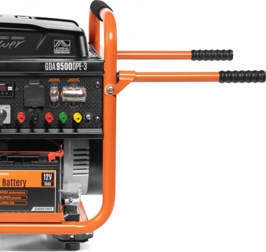 Генератор бензиновый DAEWOO GDA 9500DPE-3, 8 кВт, Оранжевый детальное изображение - 7
