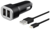 Сетевое зарядное устройство Deppa 11285, 2 USB 2.4А + кабель Lightning (MFI), черный вариант - 1