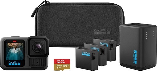 Action камера GoPro HERO13 Extended Power Bundle includes, Черный детальное изображение - 3