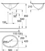 Умывальник Grohe Bau 39423000  вариант - 3