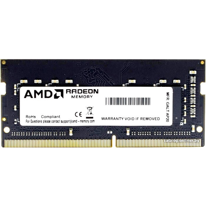 Оперативная память AMD SO-DIMM OEM DDR4 3200MHz, R9416G3206S2S-UO, 16 Гб детальное изображение - 1