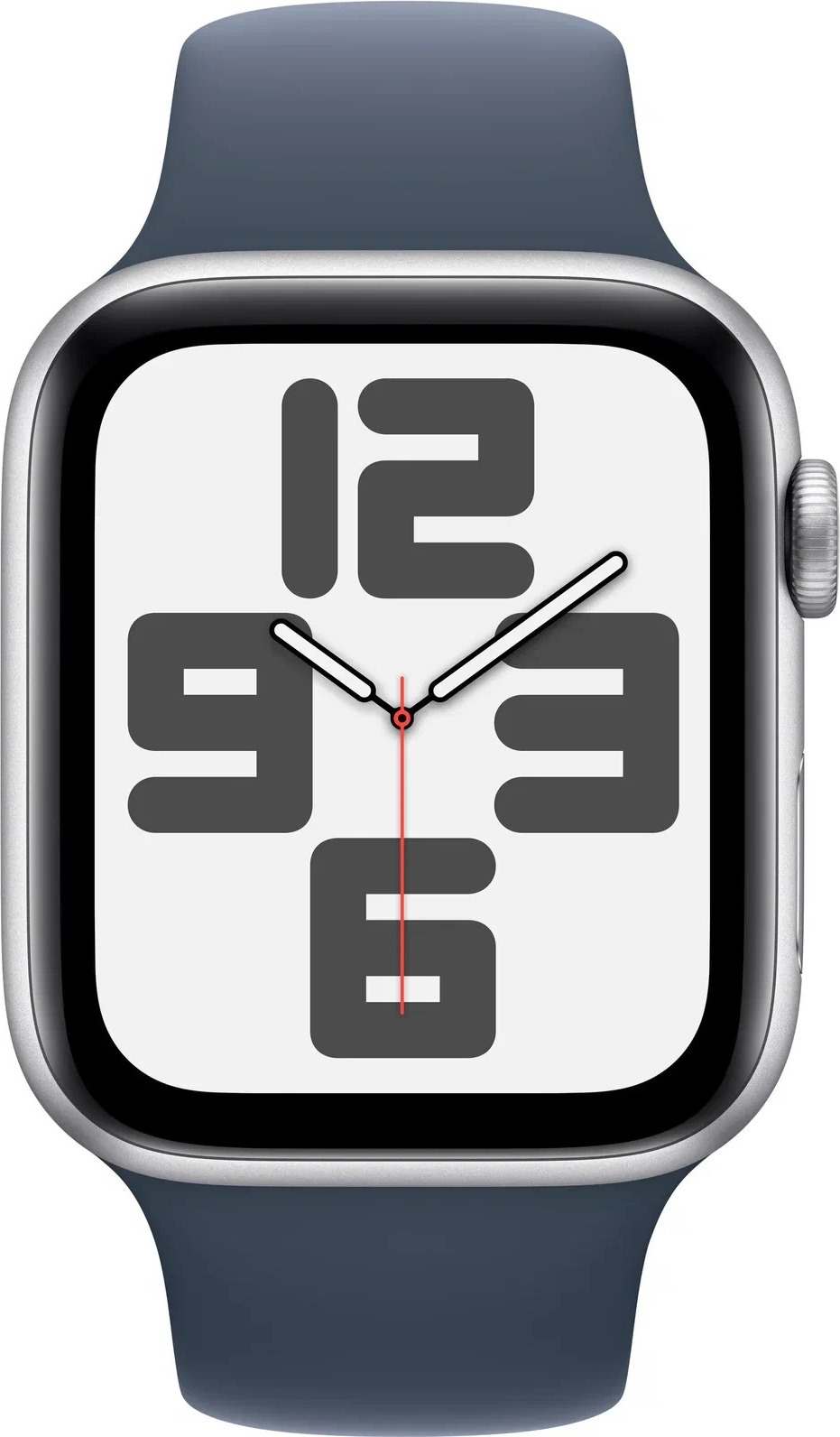 Умные часы Apple Watch Series SE 2023 44 мм Silver Aluminum Case with Storm Blue Sport Band, Серебристый детальное изображение - 2