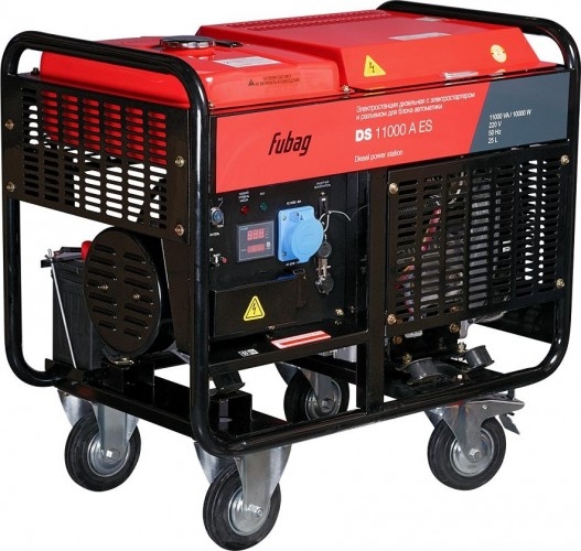 Генератор дизельный с воздушным охлаждением FUBAG DS 11000 A ES 838213, открытый, 10 кВт, Красный детальное изображение - 1
