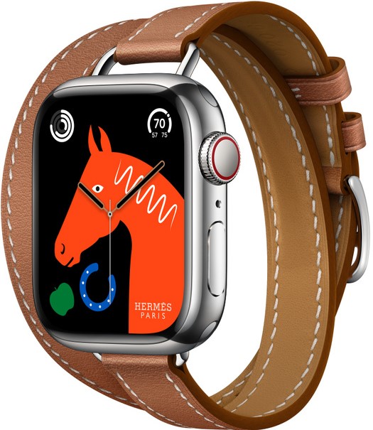 Смарт-часы Apple Watch Hermes Series 9 Attelage Double Tour, 41 мм, Серебро, Sport Band детальное изображение - 1