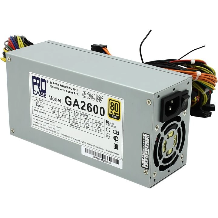 Серверный блок питания Procase GA2600, 600 Вт детальное изображение - 1