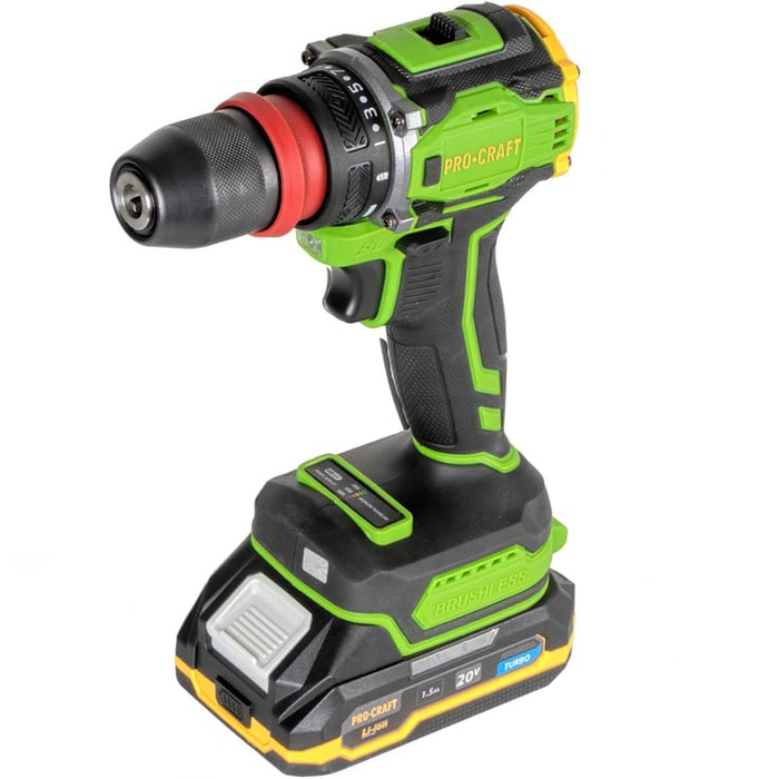 Аккумуляторная дрель-шуруповерт PROCRAFT PA18Pro DFR, 20 В, 30 Нм, 1.5 А·ч  №1