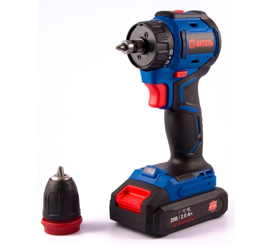 Дрель-шуруповерт аккумуляторная Витязь ДА-520-10БСП (5) (6407) 18012024, 20 В, 65 Нм, 2 А·ч детальное изображение - 1