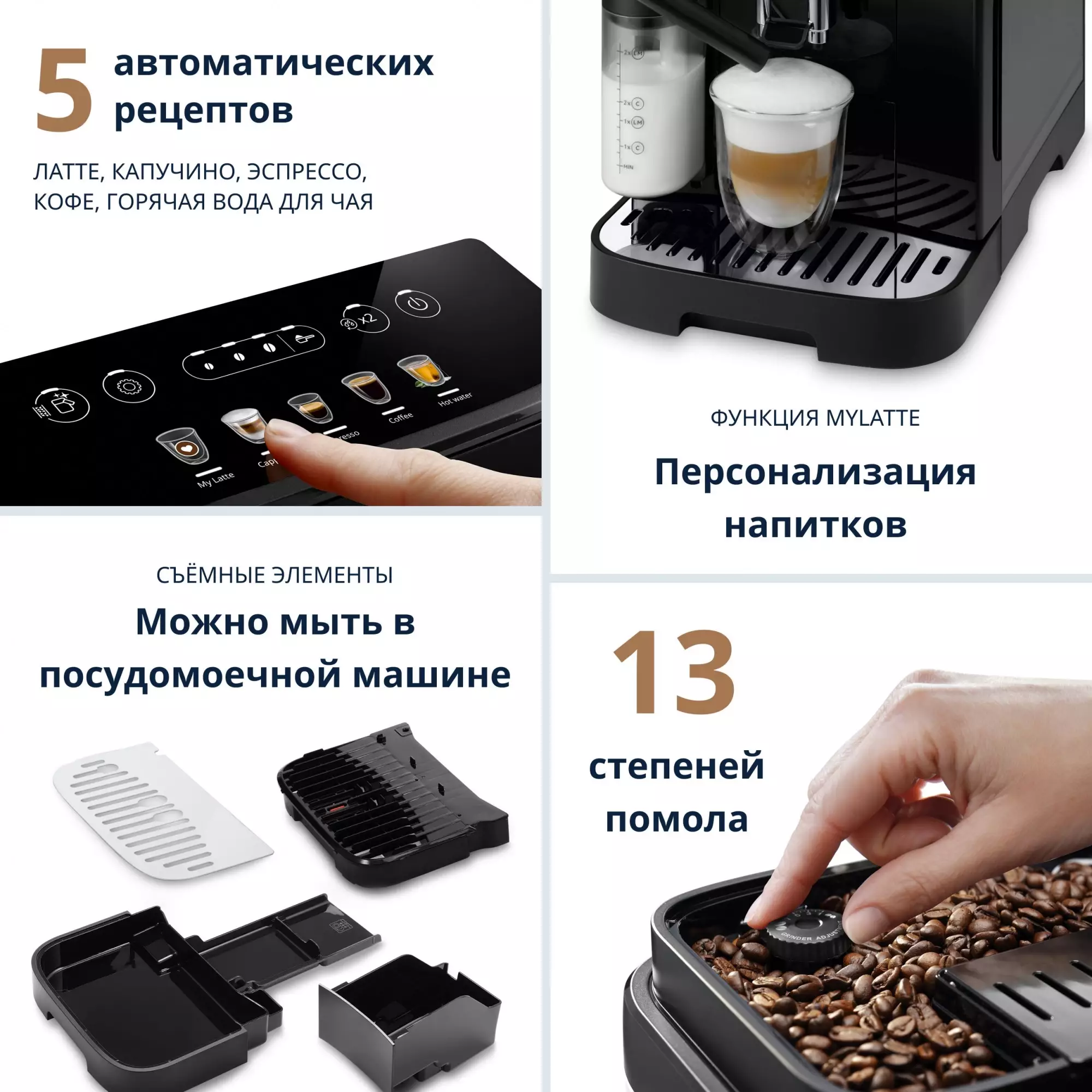 Кофемашина Delonghi Magnifica Evo ECAM290.61.B, Черный детальное изображение - 7