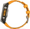 Смарт-часы Garmin Fenix 8 AMOLED Sapphire DLC, 47 мм Титановый светло-серый корпус, оранжевый силиконовый ремешок вариант - 3