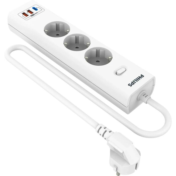 Сетевой фильтр Philips CHP8236WB, 3 м, Белый №1