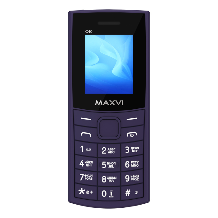 Мобильный телефон MAXVI C40, 32 Мб, Фиолетовый, Dual micro-SIM детальное изображение - 5