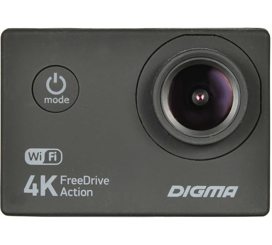 Видеорегистратор DIGMA FreeDrive Action 4K WiFi, 3840х2160 dpi, MicroSD, 64 ГБ, Черный детальное изображение - 2