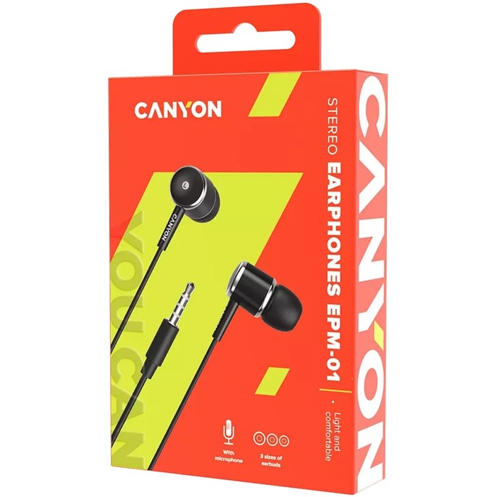 Проводные наушники Canyon EPM-01, Черный №2