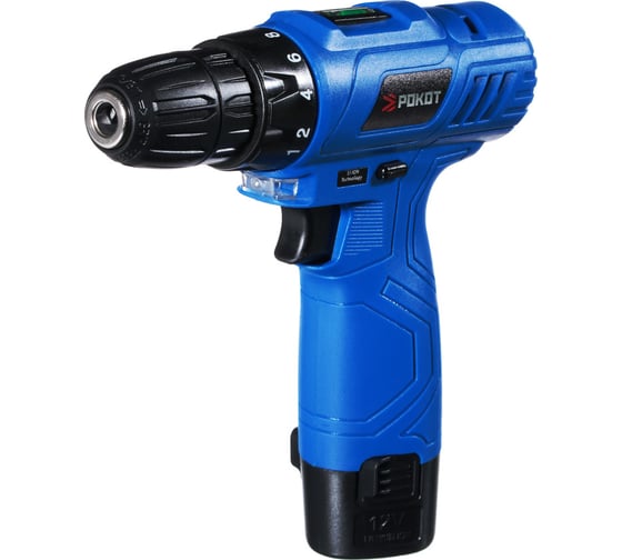 Аккумуляторная дрель-шуруповерт РОКОТ ДША-12в 691-028, 12 В, 18 Нм, 1,3 А·ч детальное изображение - 1