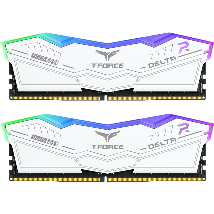 Оперативная память Team T-Force Delta White RGB DDR5 6000MHz, FF4D532G6000HC38GDC01, 2x16 Гб KIT, 32 Гб №1