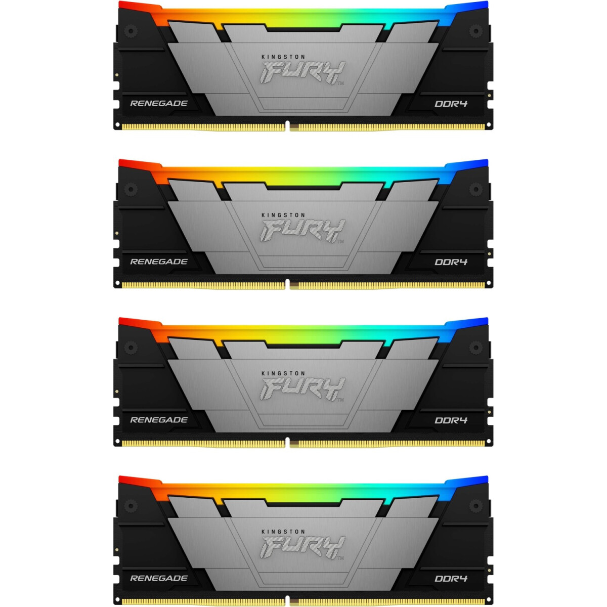 Оперативная память Kingston Fury Renegade RGB DDR4 3200MHz, KF432C16RB2AK4/32, 4x8 Гб KIT, 32 Гб детальное изображение - 1