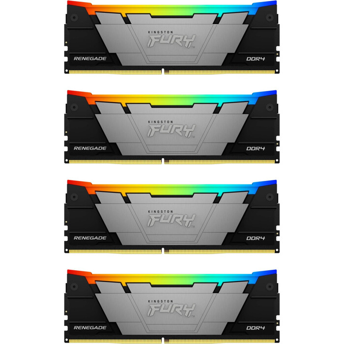 Оперативная память Kingston Fury Renegade RGB DDR4 3200MHz, KF432C16RB2AK4/32, 4x8 Гб KIT, 32 Гб №1