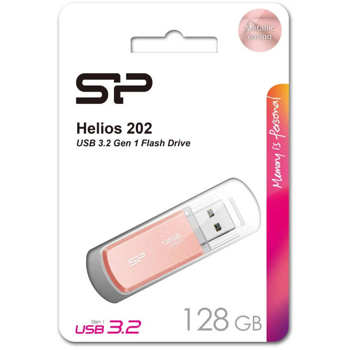 USB Flash накопитель Silicon Power Helios 202 (SP128 ГБUF3202V1P) 128 ГБ, розовый детальное изображение - 2