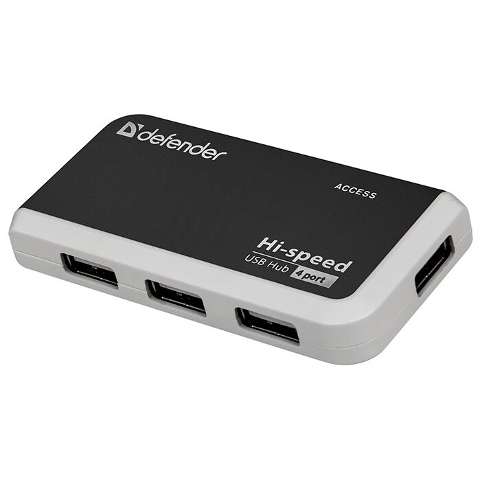 USB-концентратор Defender QUADRO INFIX, Черный детальное изображение - 3