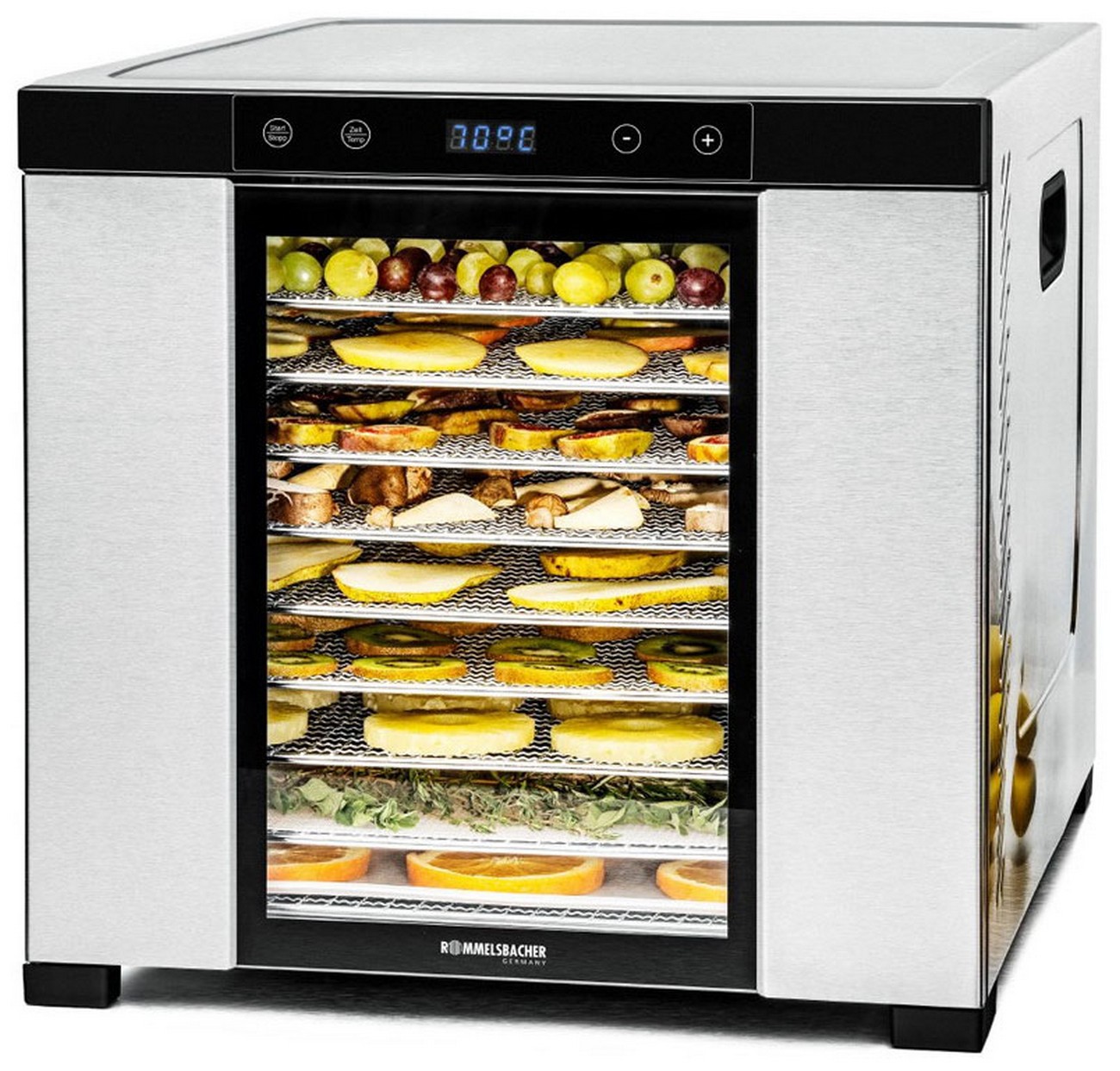 Сушилка для овощей Rommelsbacher DA 1000, 1000 Вт, Серебристый детальное изображение - 1