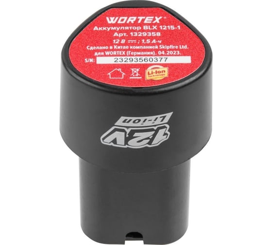 Аккумуляторная дрель-шуруповерт WORTEX BD 1220, 12 В, 30 Нм, 1,5 А·ч детальное изображение - 8