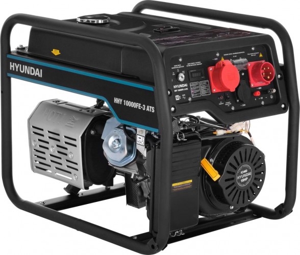 Генератор бензиновый HYUNDAI HHY 10000FE-3 ATS, 7.5 кВт, Черный детальное изображение - 1
