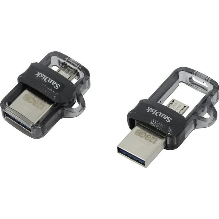 USB Flash накопитель SanDisk Ultra Dual m3.0 (SDDD3-128G-G46) 128 ГБ, черный №1